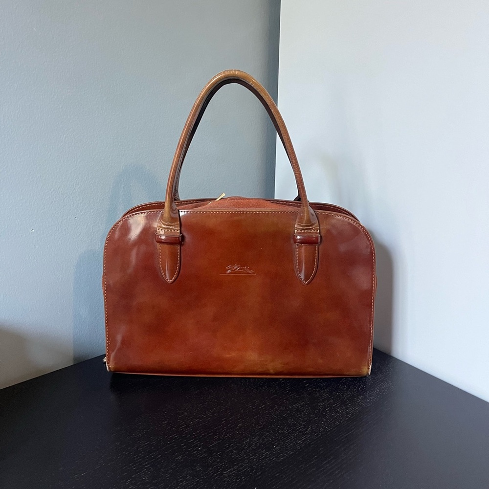 Vintage Longchamp Patent Leather Top Handle